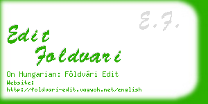 edit foldvari business card