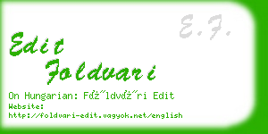 edit foldvari business card